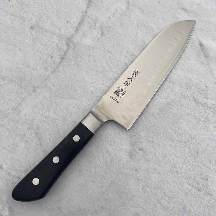 Santoku knife hollow edge 170mm (6.6") #MSK-65