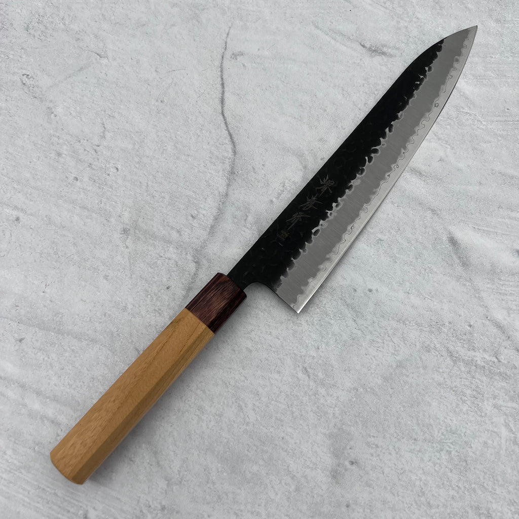 Sakai Takayuki Aogami Super Blue Kurouchi Hammered Gyuto Knife