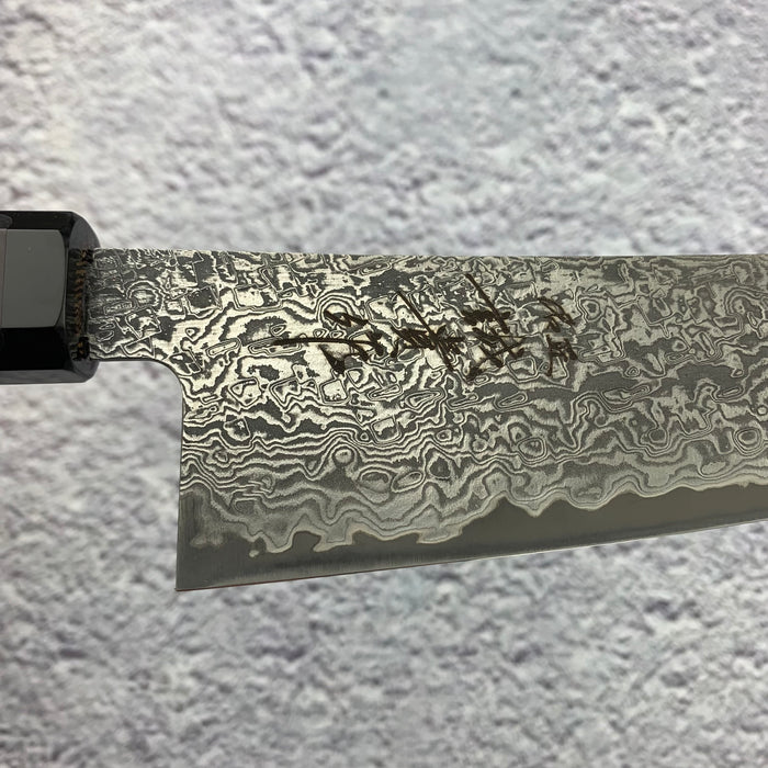 Gyuto Knife 180mm (7") #ebony silver ring